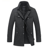 New Winter Wool Coat Slim Fit Jackets Mens Casual Warm Outerwear Jacket and coat Men Pea Coat Size M-4XL DROP SHIPPING