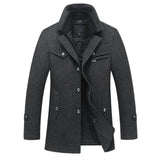 New Winter Wool Coat Slim Fit Jackets Mens Casual Warm Outerwear Jacket and coat Men Pea Coat Size M-4XL DROP SHIPPING