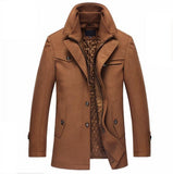 New Winter Wool Coat Slim Fit Jackets Mens Casual Warm Outerwear Jacket and coat Men Pea Coat Size M-4XL DROP SHIPPING