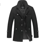 New Winter Wool Coat Slim Fit Jackets Mens Casual Warm Outerwear Jacket and coat Men Pea Coat Size M-4XL DROP SHIPPING