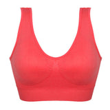 6XL Plus Size 1PC Women Girls Padded Seamless Bra Vest Tops Rimless Bras Plus Size New