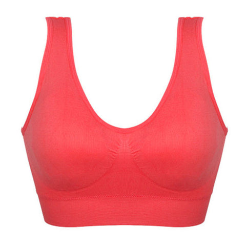 6XL Plus Size 1PC Women Girls Padded Seamless Bra Vest Tops Rimless Bras Plus Size New