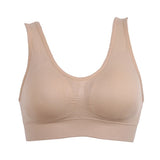6XL Plus Size 1PC Women Girls Padded Seamless Bra Vest Tops Rimless Bras Plus Size New