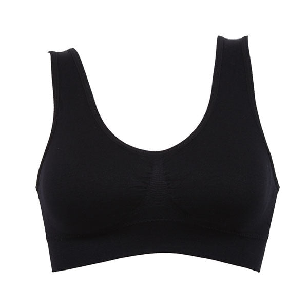 6XL Plus Size 1PC Women Girls Padded Seamless Bra Vest Tops Rimless Bras Plus Size New