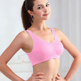 6XL Plus Size 1PC Women Girls Padded Seamless Bra Vest Tops Rimless Bras Plus Size New