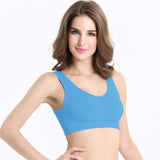 6XL Plus Size 1PC Women Girls Padded Seamless Bra Vest Tops Rimless Bras Plus Size New