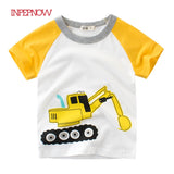 INPEPNOW 2020 Children's T-shirt for Boys T Shirt Car Cotton Tops Child T-shirts for Girls Kids Boy Tshirt Birthday T-shirt