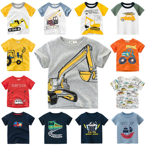 INPEPNOW 2020 Children's T-shirt for Boys T Shirt Car Cotton Tops Child T-shirts for Girls Kids Boy Tshirt Birthday T-shirt