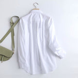 Withered England Style Office Lady Simple Fashion Poplin Solid White Blouse Women Blusas Mujer De Moda 2020 Shirt Women Tops