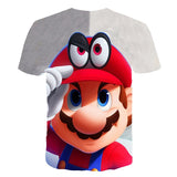 Classic Cartoon Mario Sonic Sport 3D T-shirt New Harajuku style Game Mario Bros Kids Clothes Mario Boys Clothes 4-14T