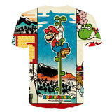Classic Cartoon Mario Sonic Sport 3D T-shirt New Harajuku style Game Mario Bros Kids Clothes Mario Boys Clothes 4-14T