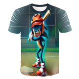 Classic Cartoon Mario Sonic Sport 3D T-shirt New Harajuku style Game Mario Bros Kids Clothes Mario Boys Clothes 4-14T