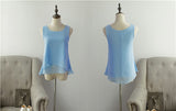 2020 Top New arrival Summer sleeveless O-Neck Casual Female Blouses Plus Size 6XL Solid color Shirts New Women Chiffon Blouse
