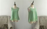 2020 Top New arrival Summer sleeveless O-Neck Casual Female Blouses Plus Size 6XL Solid color Shirts New Women Chiffon Blouse