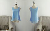 2020 Top New arrival Summer sleeveless O-Neck Casual Female Blouses Plus Size 6XL Solid color Shirts New Women Chiffon Blouse