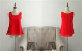 2020 Top New arrival Summer sleeveless O-Neck Casual Female Blouses Plus Size 6XL Solid color Shirts New Women Chiffon Blouse
