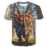 2021Jurassic World Fallen Kingdom Cool Dinosaur Head 3D Print T shirt Boys and girls Hiphop Tee Tshirt Boy color Clothes Drop