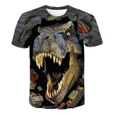 2021Jurassic World Fallen Kingdom Cool Dinosaur Head 3D Print T shirt Boys and girls Hiphop Tee Tshirt Boy color Clothes Drop