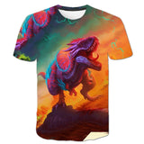 2021Jurassic World Fallen Kingdom Cool Dinosaur Head 3D Print T shirt Boys and girls Hiphop Tee Tshirt Boy color Clothes Drop