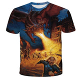 2021Jurassic World Fallen Kingdom Cool Dinosaur Head 3D Print T shirt Boys and girls Hiphop Tee Tshirt Boy color Clothes Drop