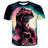 2021Jurassic World Fallen Kingdom Cool Dinosaur Head 3D Print T shirt Boys and girls Hiphop Tee Tshirt Boy color Clothes Drop