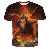 2021Jurassic World Fallen Kingdom Cool Dinosaur Head 3D Print T shirt Boys and girls Hiphop Tee Tshirt Boy color Clothes Drop