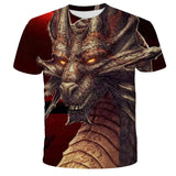 2021Jurassic World Fallen Kingdom Cool Dinosaur Head 3D Print T shirt Boys and girls Hiphop Tee Tshirt Boy color Clothes Drop