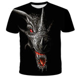 2021Jurassic World Fallen Kingdom Cool Dinosaur Head 3D Print T shirt Boys and girls Hiphop Tee Tshirt Boy color Clothes Drop