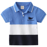 Cute Whale Boys Polo Tshirt Summer Cotton Formal Toddler Tops  Graphic Tees Children's Quality Shirt Kids Clothes