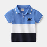 Cute Whale Boys Polo Tshirt Summer Cotton Formal Toddler Tops  Graphic Tees Children's Quality Shirt Kids Clothes