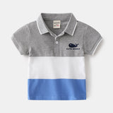 Cute Whale Boys Polo Tshirt Summer Cotton Formal Toddler Tops  Graphic Tees Children's Quality Shirt Kids Clothes