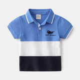 Cute Whale Boys Polo Tshirt Summer Cotton Formal Toddler Tops  Graphic Tees Children's Quality Shirt Kids Clothes