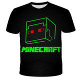 Teens Minecrαft Children Boys T shirt Summer Kid zombie 3D Cartoon Streetwear hip-hop TShirts The Game Boys Tops 4-14Years  Tees