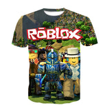 Teens Minecrαft Children Boys T shirt Summer Kid zombie 3D Cartoon Streetwear hip-hop TShirts The Game Boys Tops 4-14Years  Tees