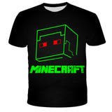 Teens Minecrαft Children Boys T shirt Summer Kid zombie 3D Cartoon Streetwear hip-hop TShirts The Game Boys Tops 4-14Years  Tees