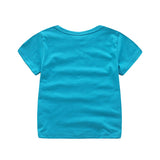 2021 Summer New Boys T Shirt Children's Cotton Tops Tees Baby Kids Cartoon Car Printed Outwear 2-8 Year Clothes Tops Clothing