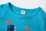 2021 Summer New Boys T Shirt Children's Cotton Tops Tees Baby Kids Cartoon Car Printed Outwear 2-8 Year Clothes Tops Clothing