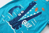 2021 Summer New Boys T Shirt Children's Cotton Tops Tees Baby Kids Cartoon Car Printed Outwear 2-8 Year Clothes Tops Clothing