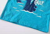 2021 Summer New Boys T Shirt Children's Cotton Tops Tees Baby Kids Cartoon Car Printed Outwear 2-8 Year Clothes Tops Clothing
