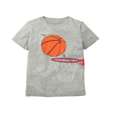 2021 Summer New Boys T Shirt Children's Cotton Tops Tees Baby Kids Cartoon Car Printed Outwear 2-8 Year Clothes Tops Clothing