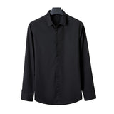 Shirts Men 2021 New High Quality Men's Square Collar Embroidered Single-breasted Business Casual Slim Longsleeve Shirt for Men