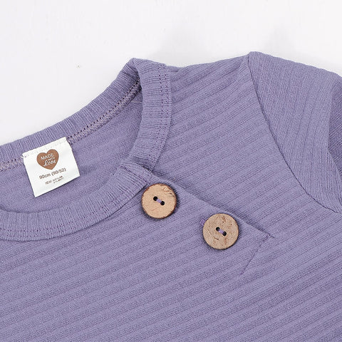 Top kds t-shirt long sleeves elegant outfit winter ribbed contrast pocket boy girls clothes autumn and winter children t-shirt