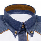 ZOGAA Men's Shirts Fashion Denim Short Sleeve Formal Shirts Man Casual Summer Clothing Tops Slim Cotton Plus Size Male Shirts