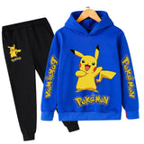 Hot sale! 2021 Pokemon New style Children clothing sets Baby boys girls Hoodies+Longs pants sports suit kids clothes 4-14Years