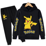 Hot sale! 2021 Pokemon New style Children clothing sets Baby boys girls Hoodies+Longs pants sports suit kids clothes 4-14Years