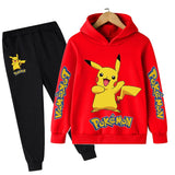 Hot sale! 2021 Pokemon New style Children clothing sets Baby boys girls Hoodies+Longs pants sports suit kids clothes 4-14Years