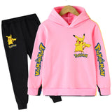 Hot sale! 2021 Pokemon New style Children clothing sets Baby boys girls Hoodies+Longs pants sports suit kids clothes 4-14Years