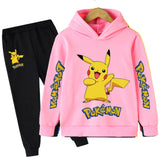 Hot sale! 2021 Pokemon New style Children clothing sets Baby boys girls Hoodies+Longs pants sports suit kids clothes 4-14Years