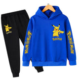 Hot sale! 2021 Pokemon New style Children clothing sets Baby boys girls Hoodies+Longs pants sports suit kids clothes 4-14Years