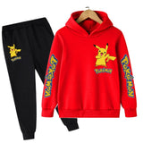 Hot sale! 2021 Pokemon New style Children clothing sets Baby boys girls Hoodies+Longs pants sports suit kids clothes 4-14Years